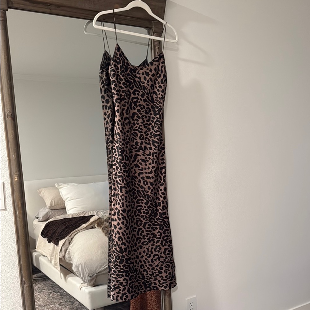 Leopard Print Slip Dress